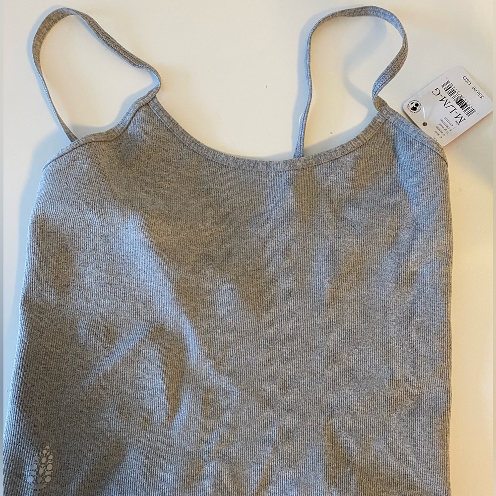 Grey Free People workout tank top